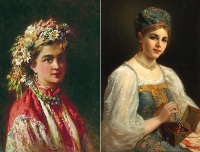 Русские красавицы на картинах К. Маковского