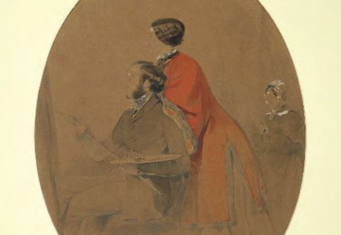 И. Айвазовский. Семейный портрет (автопортрет с женой Юлией), 1849 | Фото: artchive.ru