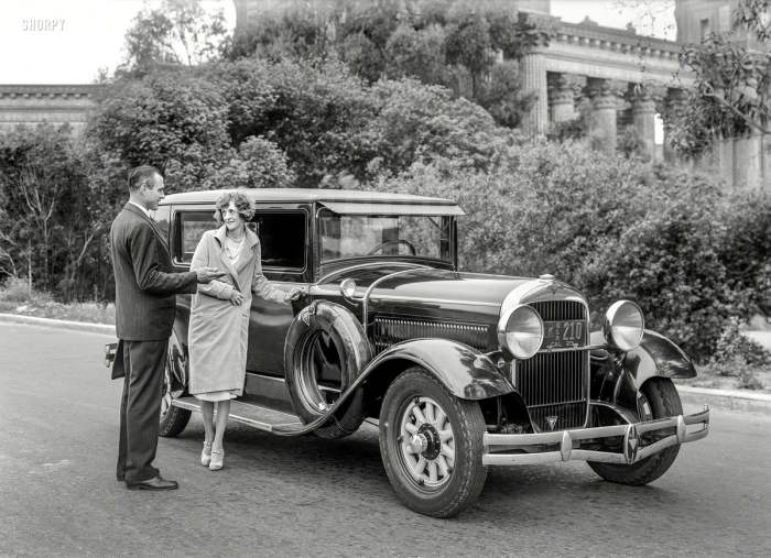 Приглашение на автомобильную прогулку в 1929 году.