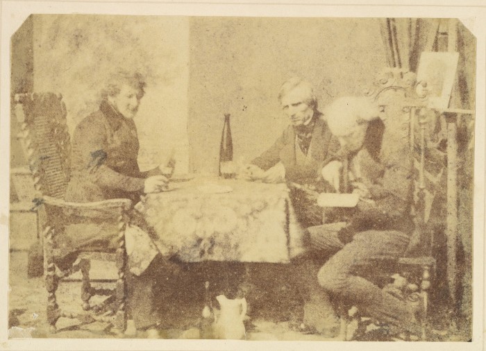 Беседа за бокалом вина в 1840-е годы. 