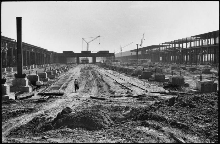 Завод КамАЗ на стадии строительства. СССР, Набережные Челны, 1972 год.