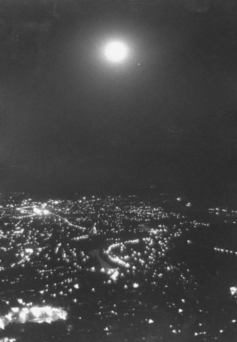 Панорама ночного Тбилиси. 