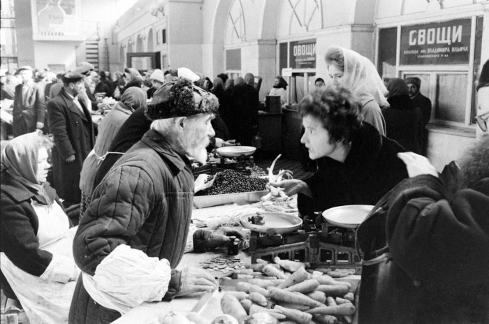 Центральный рынок на Цветном бульваре в 1963 году.
