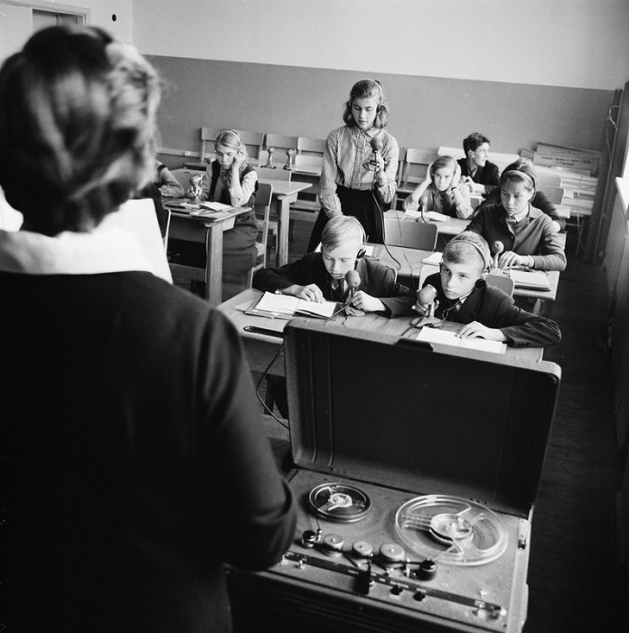 Школьная радиостанция в Таллине. СССР, Эстония, 1964 год.