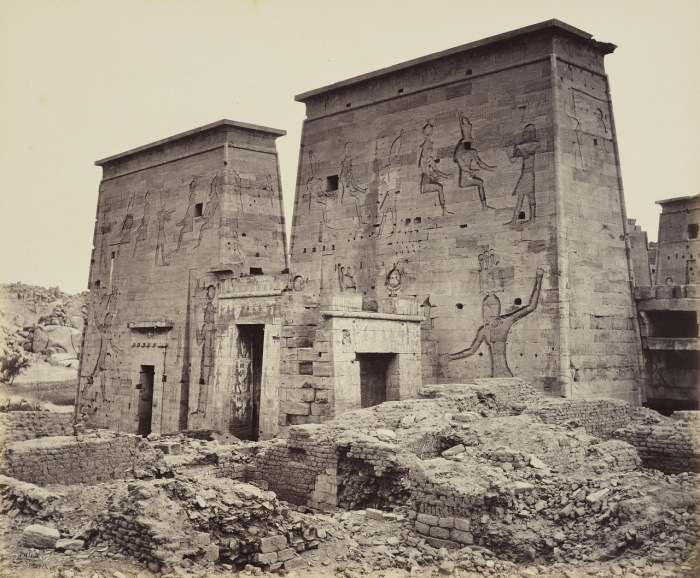 Первая и самая крупная арка храма Исиды. Филе, 13 марта 1862 года. 