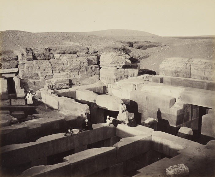 Раскопки храма у основания Сфинкса. Гиза, 4 марта 1862 года.