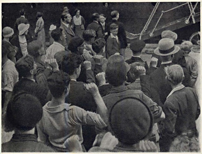 Прибытие корабля в Копенгаген. 20 июля 1933 года. 