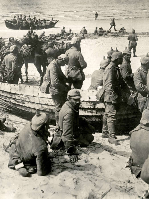 Немецкие войска на отдыхе. Восточный фронт, Россия, 1915.