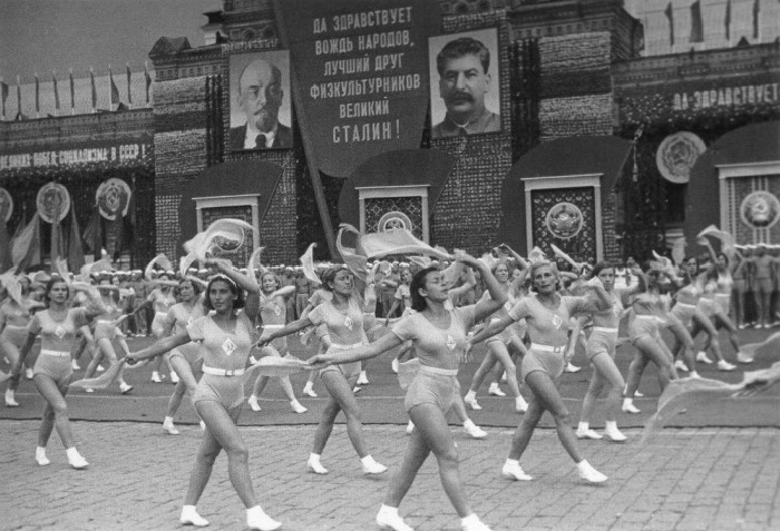 Группа поддержки школы Динамо. СССР, 1938 год.