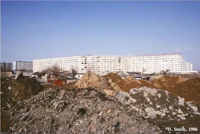 Новый жилой район. СССР, Ташкент, 1988 год.