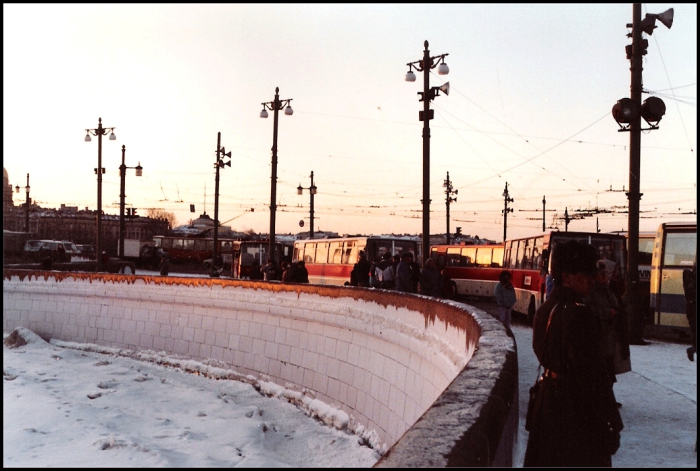 Общественный транспорт. СССР, Ленинград, 1985 год.