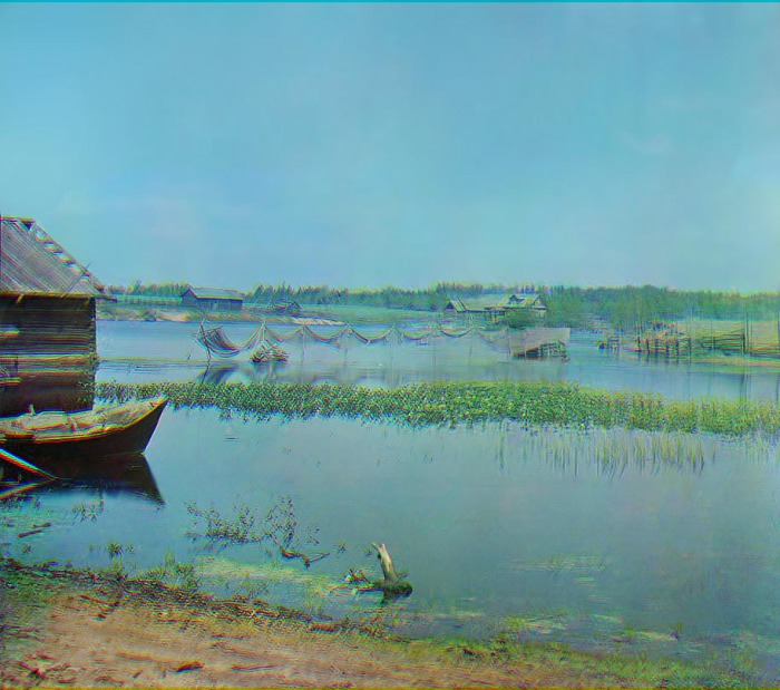 Озеро Пено и место впадения Волги.