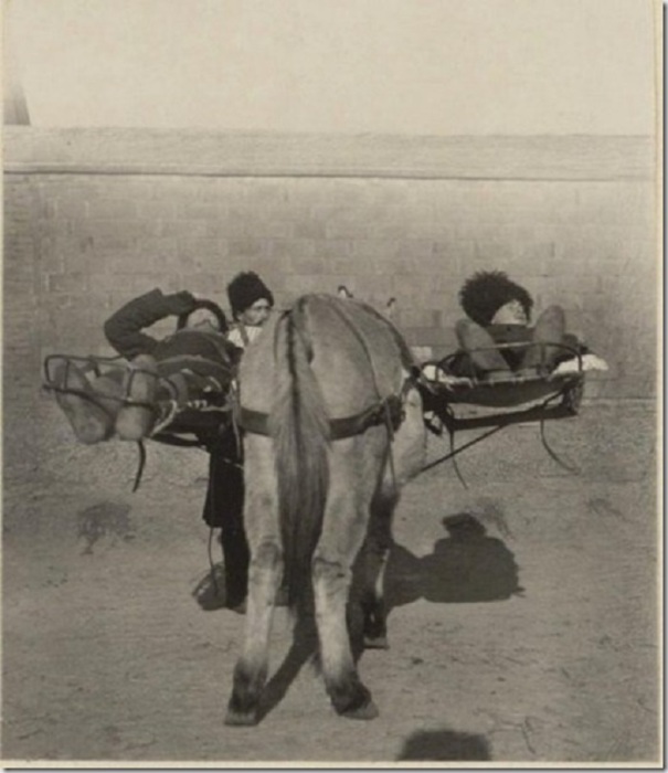 Летучий санитарный отряд в Мукдене в 1905 году.