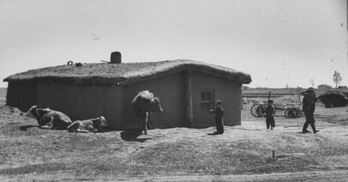Маленький сельский дом в районе Кустаная.