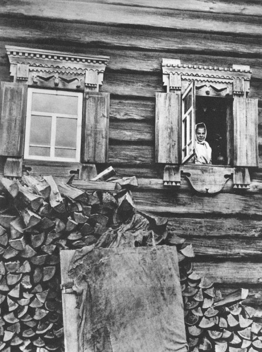 Заготовленные на зиму дрова. Россия, Северная Двина, 1890-е годы.