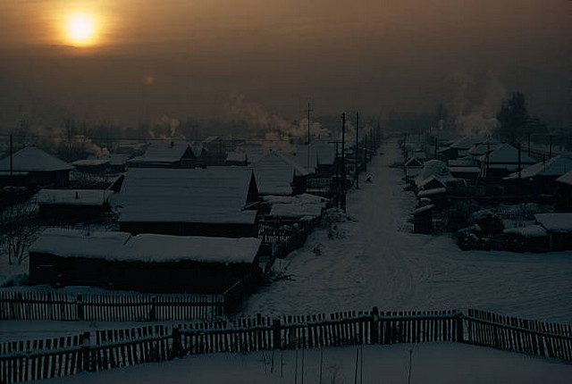 Заснеженный Горно-Алтайск в 1975 году.