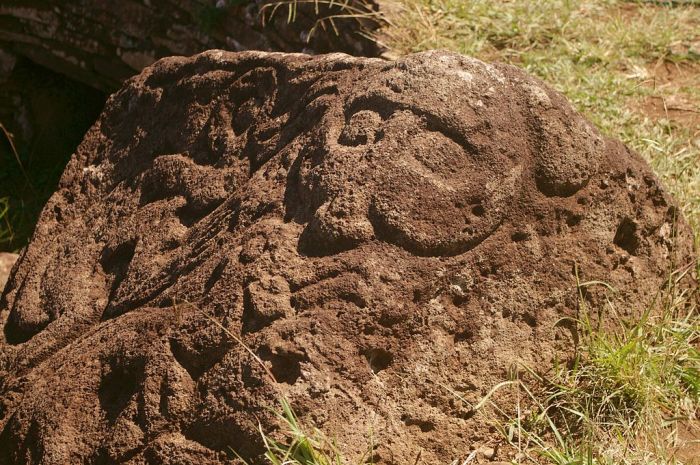Изображение на камне Маке-маке - бога изобилия у Рапа Нуи. | Фото: en.wikipedia.org.