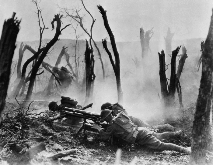 Тяжелые бои американских пехотинцев в Аргонском лесу, Франция, 1918 год. | Фото: ru.wikipedia.org.