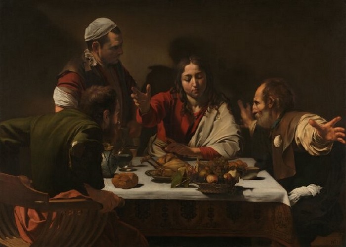 Фрагмент картины «Ужин в Эммаусе», 1602 год.