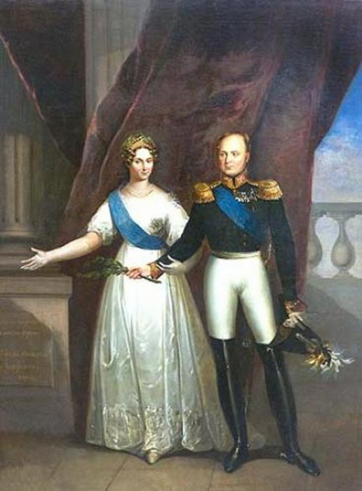 Александр I и его супруга, Елизавета Алексеевна
