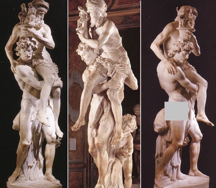 Скульптура «Эней, Анхиз и Асканий, бегущие из Трои». (1618-1619 гг). Скульптор: Джованни Лоренцо Бернини.