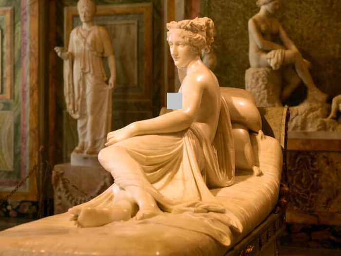 Паолина Боргезе (1805-1808 гг).  Скульптор Антонио Канова.