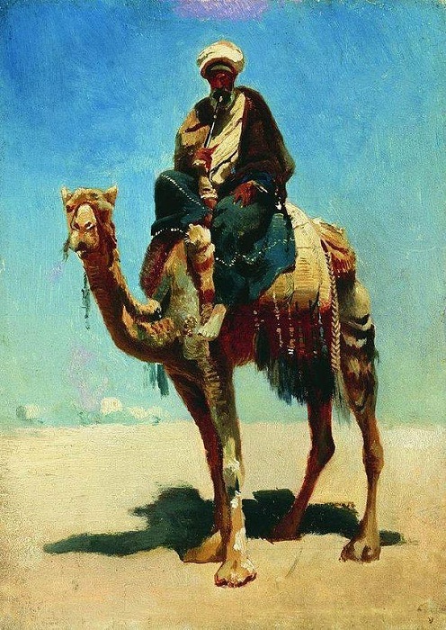 Араб на верблюде. (1870). Автор: Василий Верещагин.