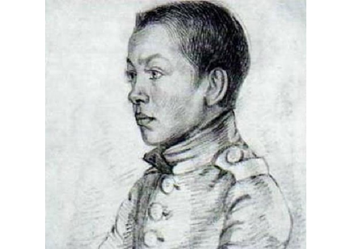 Графический портрет Павла Федотова.
