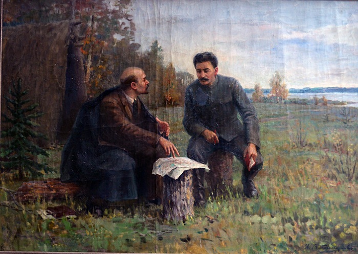 Ленин и Сталин в Разливе. Автор: Иван Владимиров.