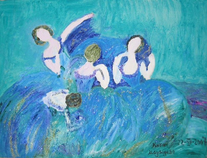 Катя Медведева - художница наивной живописи, картинами которой был очарован  сам Марк Шагал