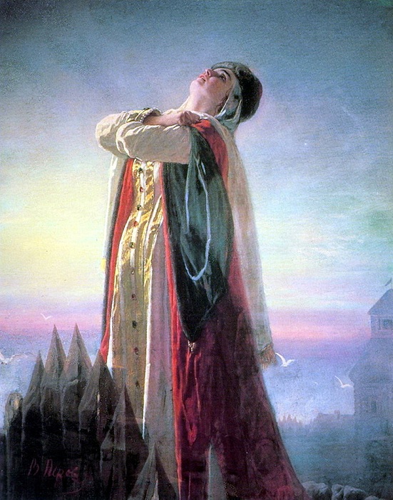  Плач Ярославны. (1881).Частное собрание. Автор: В.Перов.