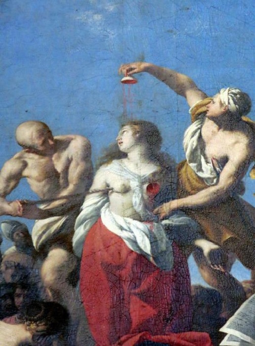 Мученичество Агаты. (1650). Автор:Giovanni Andrea Coppola