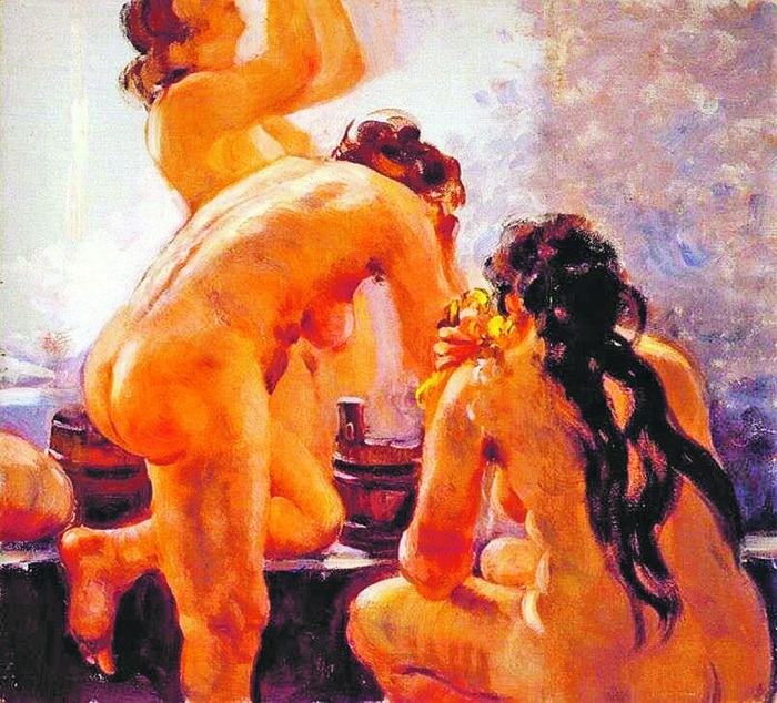 Этюд.«В бане». Автор: А. Герасимов.