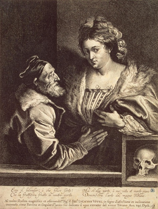 «Тициан и его возлюбленная. Автор: Антонис ван Дейк 1630-е .