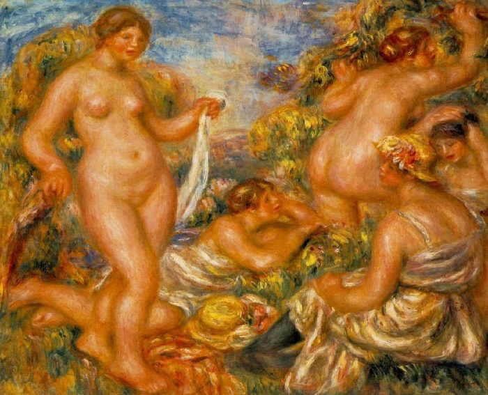 Купальщицы ( 1918—1919), Музей д’Орсэ, Париж. / Последняя картина, созданная художником/.
