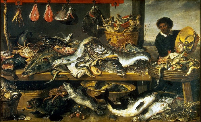 «Рыбная лавка». (1620). (С.-Петербург, Эрмитаж). Автор: Франс Снейдерс.