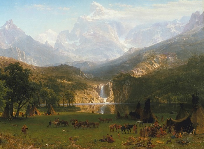 «Скалистые горы, пик Лендера», 1863 год. Художник: Альберт Бирштадт. 
