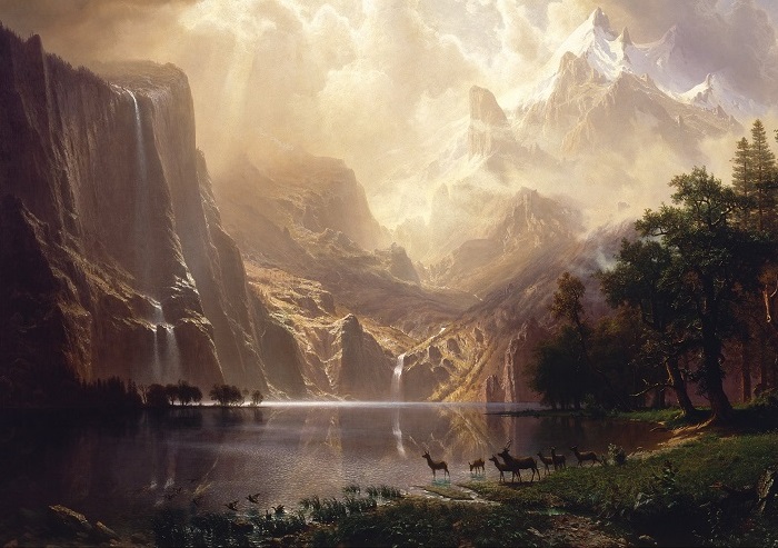 «Сьерра-Невада», 1873 год.  Художник: Альберт Бирштадт.