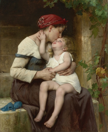 Мать с ребенком (Mother with Child). (1894). Автор: Leon Bazile Perrault.