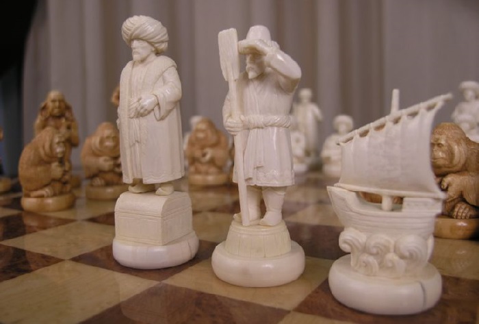 Элитный шахматный набор «Синдбад - мореход» от Karpovchess. | Фото: fama.ua.