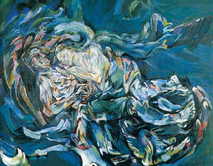 «Тристан и Изольда» или «Невеста ветра» 1914г. Холст, масло. Размер: 220 х 181 см. Базельский художественный музей, Базель. Художник: Оскар Кокошка.
