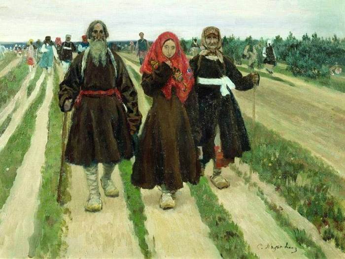 К Троице. (1902). Автор: Сергей Коровин.