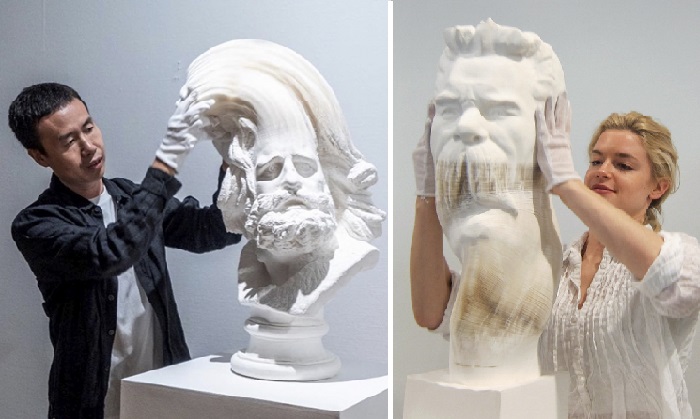 «Живые» бумажные скульптуры от китайского скульптора Ли Хунбо.