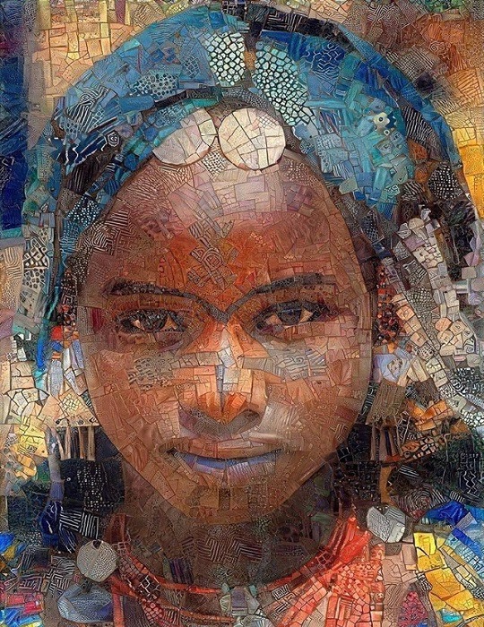 Цифровые мозаики из цикла «Люди мира» от Бруно Чербони.