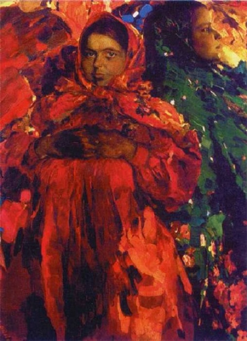 Две девки. (1910 год). Автор: Ф.Малявин. 
