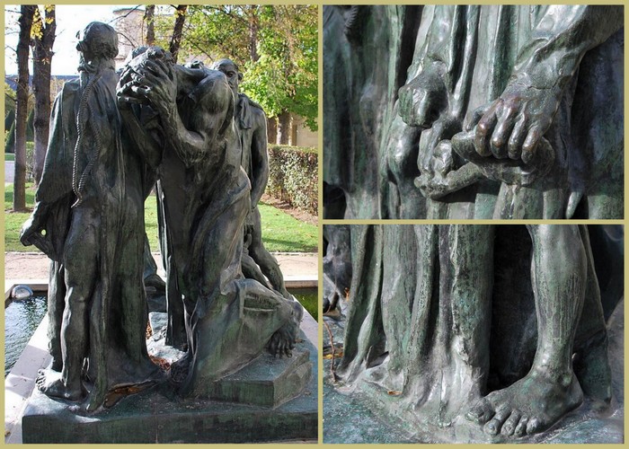 «Граждане Кале». Фрагменты. Скульптор: Огюст Роден.