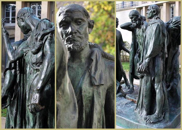 «Граждане Кале». Фрагменты. Скульптор: Огюст Роден.