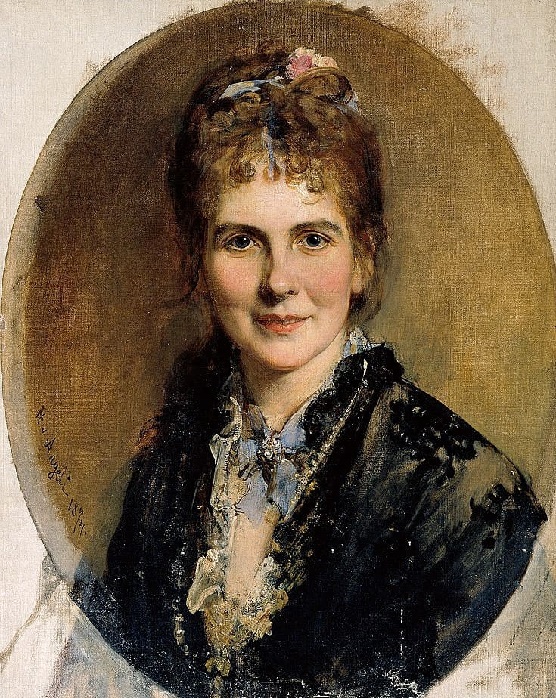 Бюст молодой женщины. (1874 год). Художник: Генрих фон Ангели.