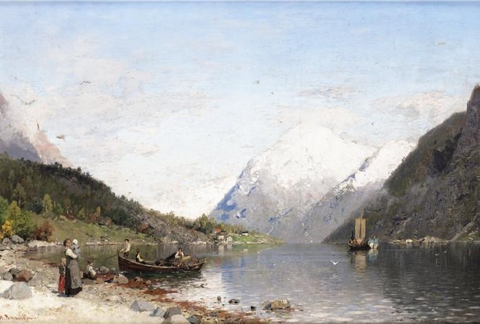 «Life in the Fjord». «Жизнь во фьорде». Автор: Georg Anton Rasmussen.