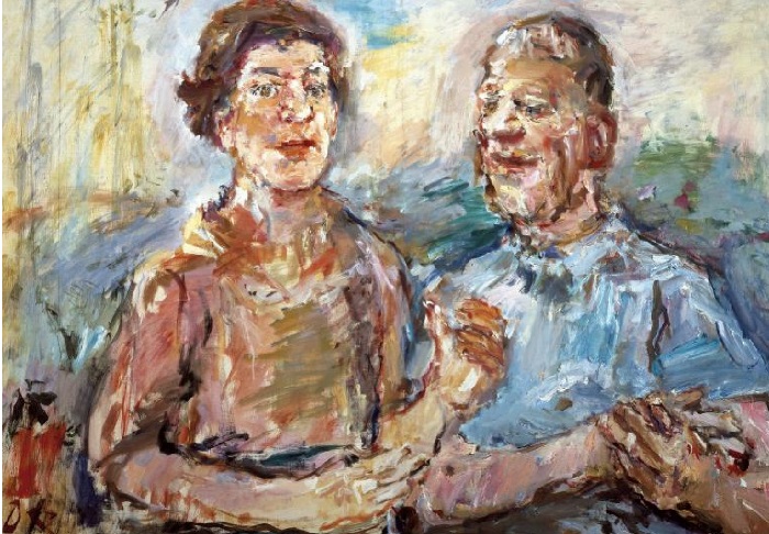 Двойной портрет: Олда и Оскар Кокошка 89х115.5 см, 1963. Художник: Оскар Кокошка.